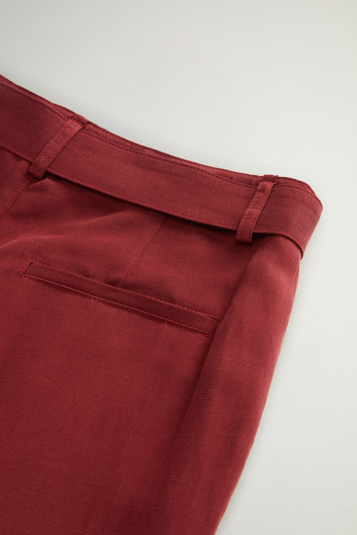 Stückgefärbte Hose aus Leinenmix Rot photo 7 | Woolrich