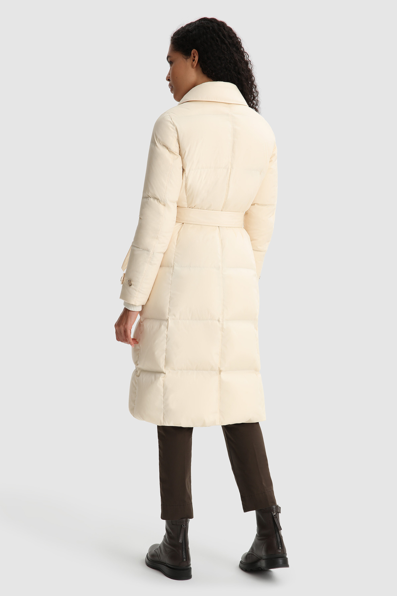 Trench trapuntato Alsea con cintura