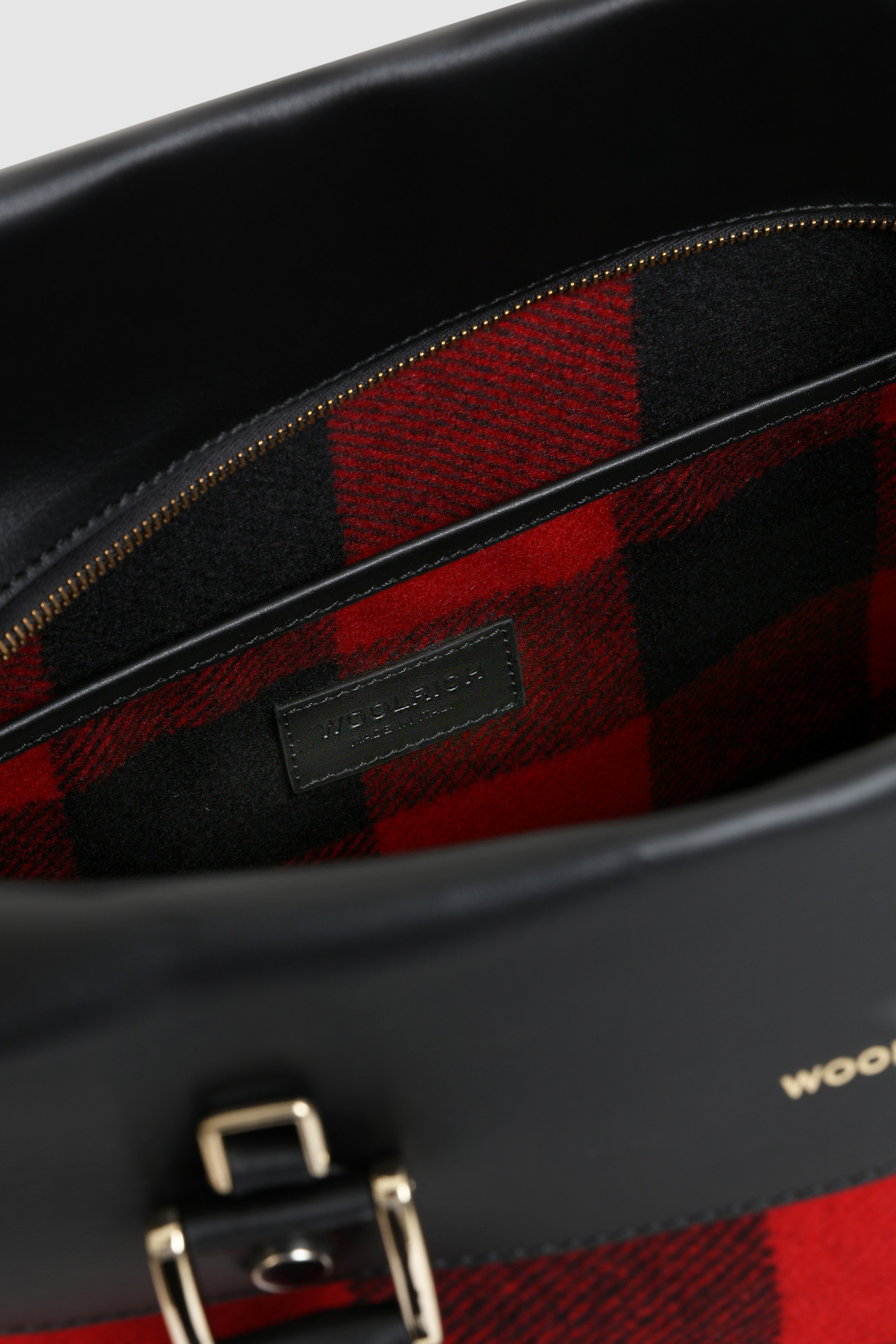 Oversize-Tote Bag aus Wolle mit Karomuster