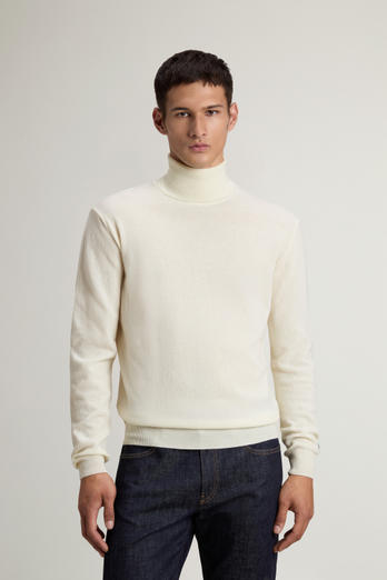 Pure Wool Turtleneck Sweater White | Woolrich