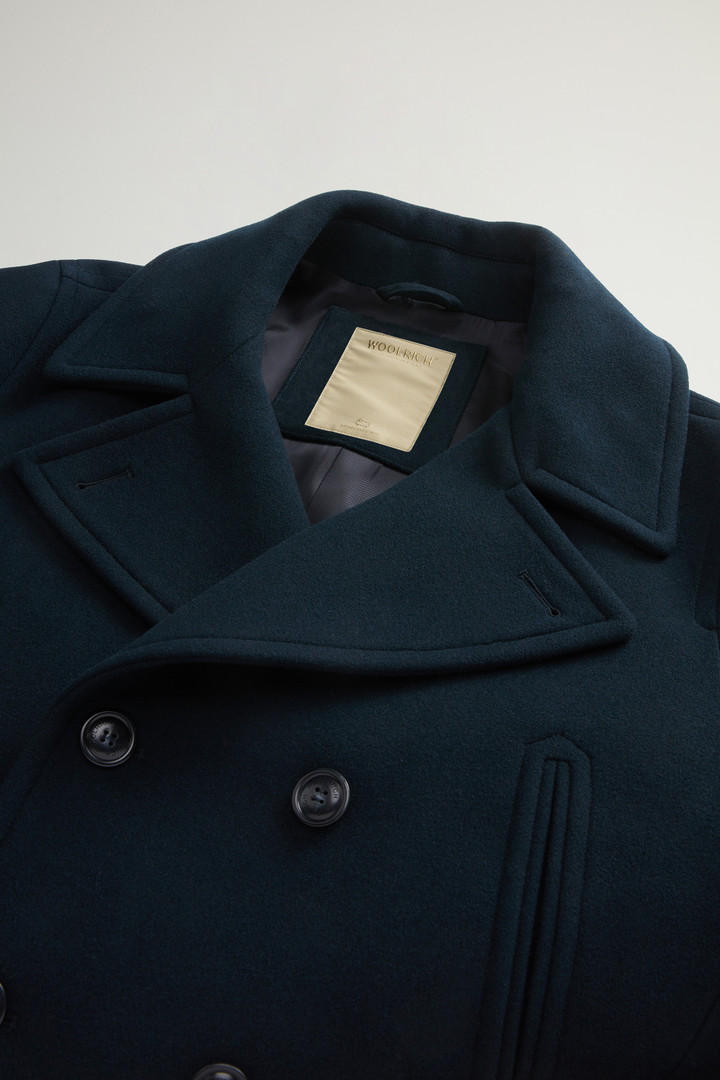 Peacoat van Melton-scheerwolmix Blauw photo 6 | Woolrich