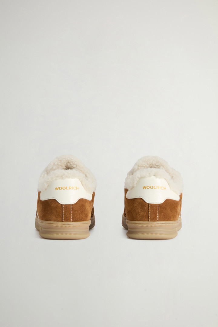 Sneakers Doubleu Tennis in camoscio con fodera in montone Beige photo 3 | Woolrich