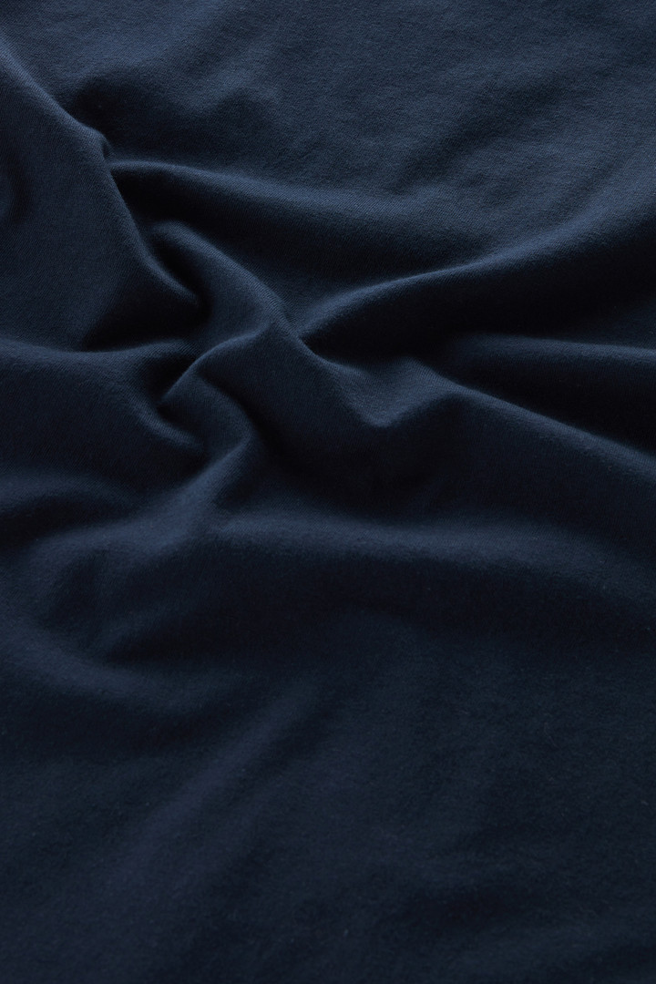 LOGO CREWNECK T-SHIRT Blue photo 4 | Woolrich
