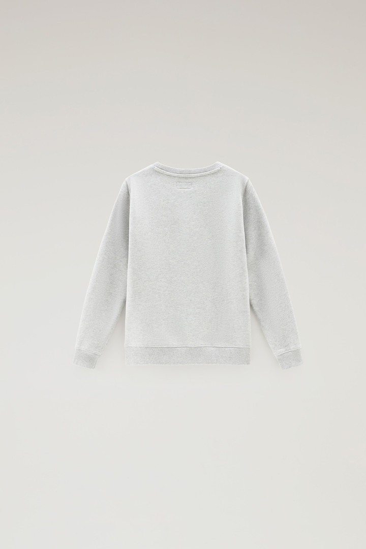 Boys' Crewneck in Pure Cotton Gray photo 2 | Woolrich