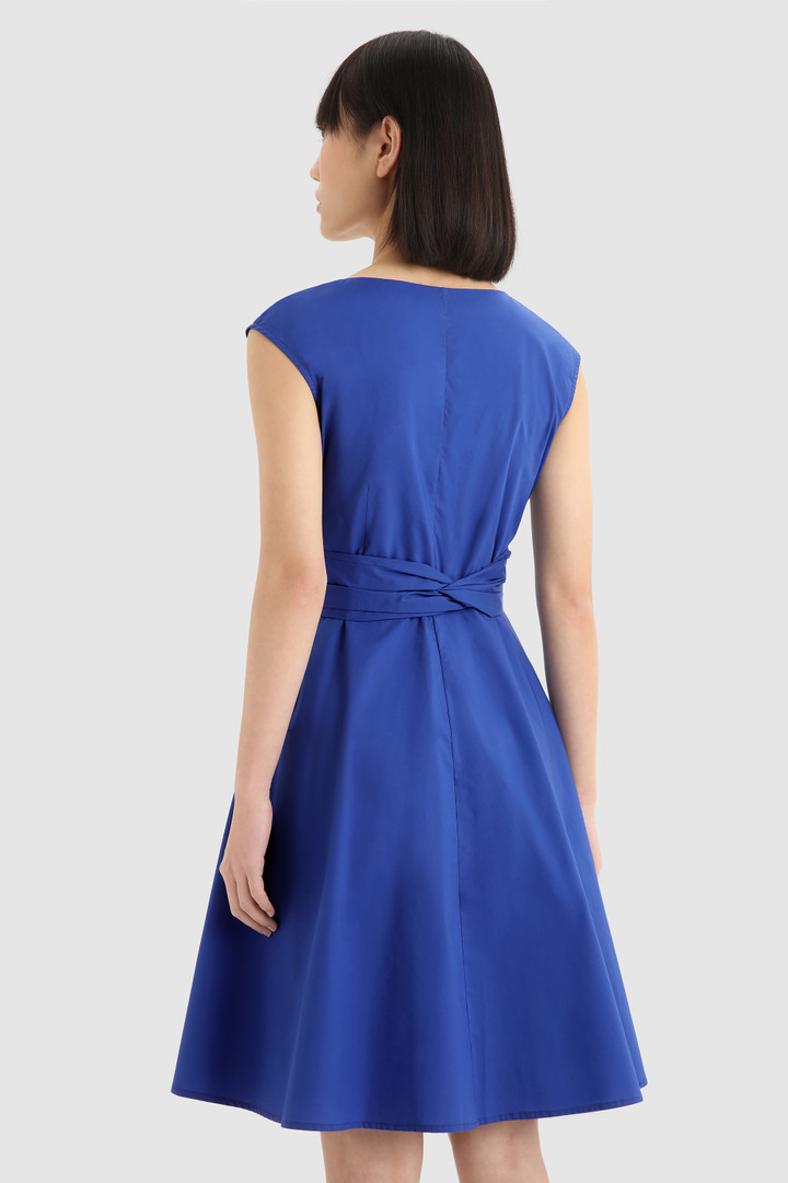 Short Dress in Cotton Poplin Blue photo 3 | Woolrich