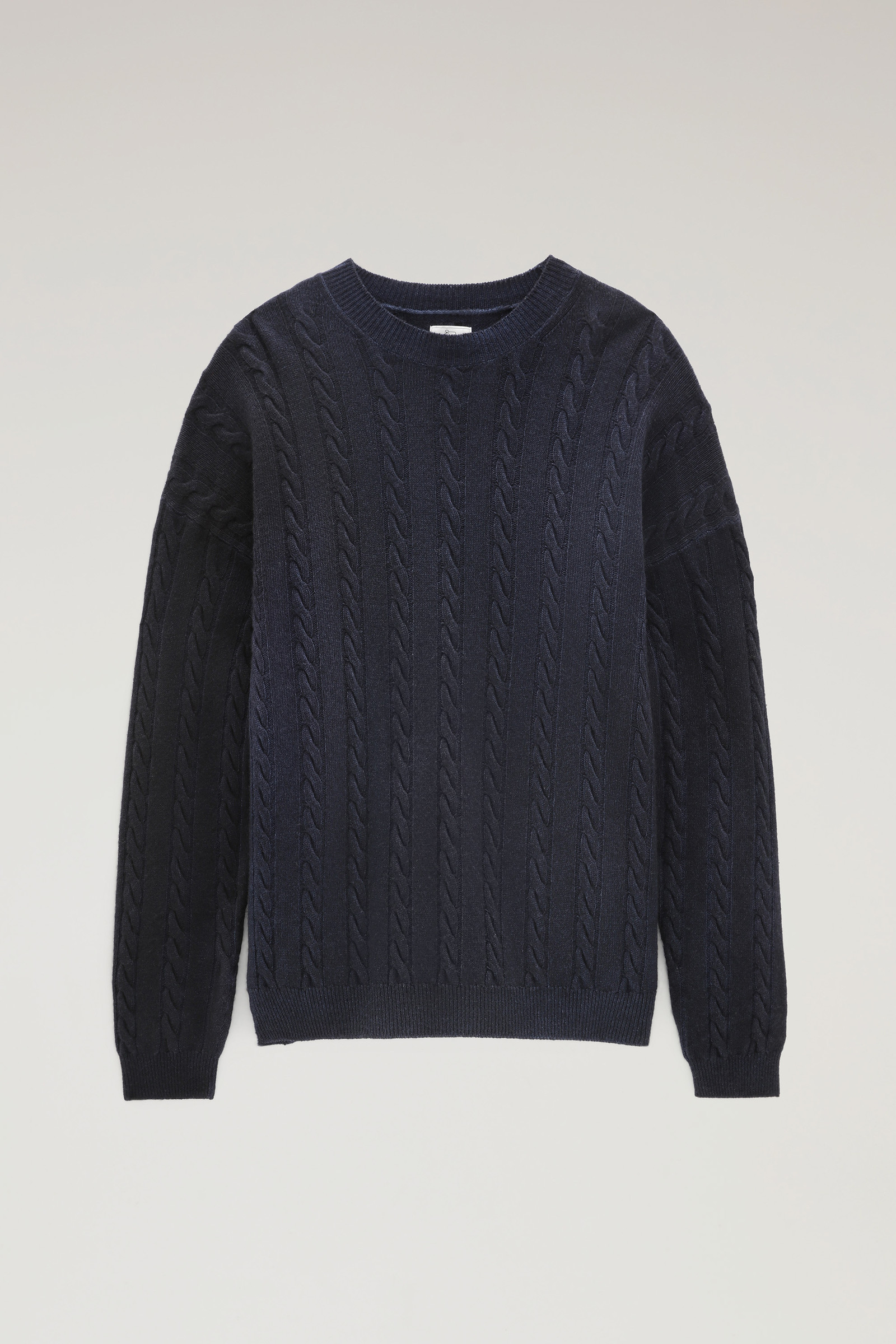 Unisex Garment-Dyed Aran Sweater Blue photo 5 | Woolrich