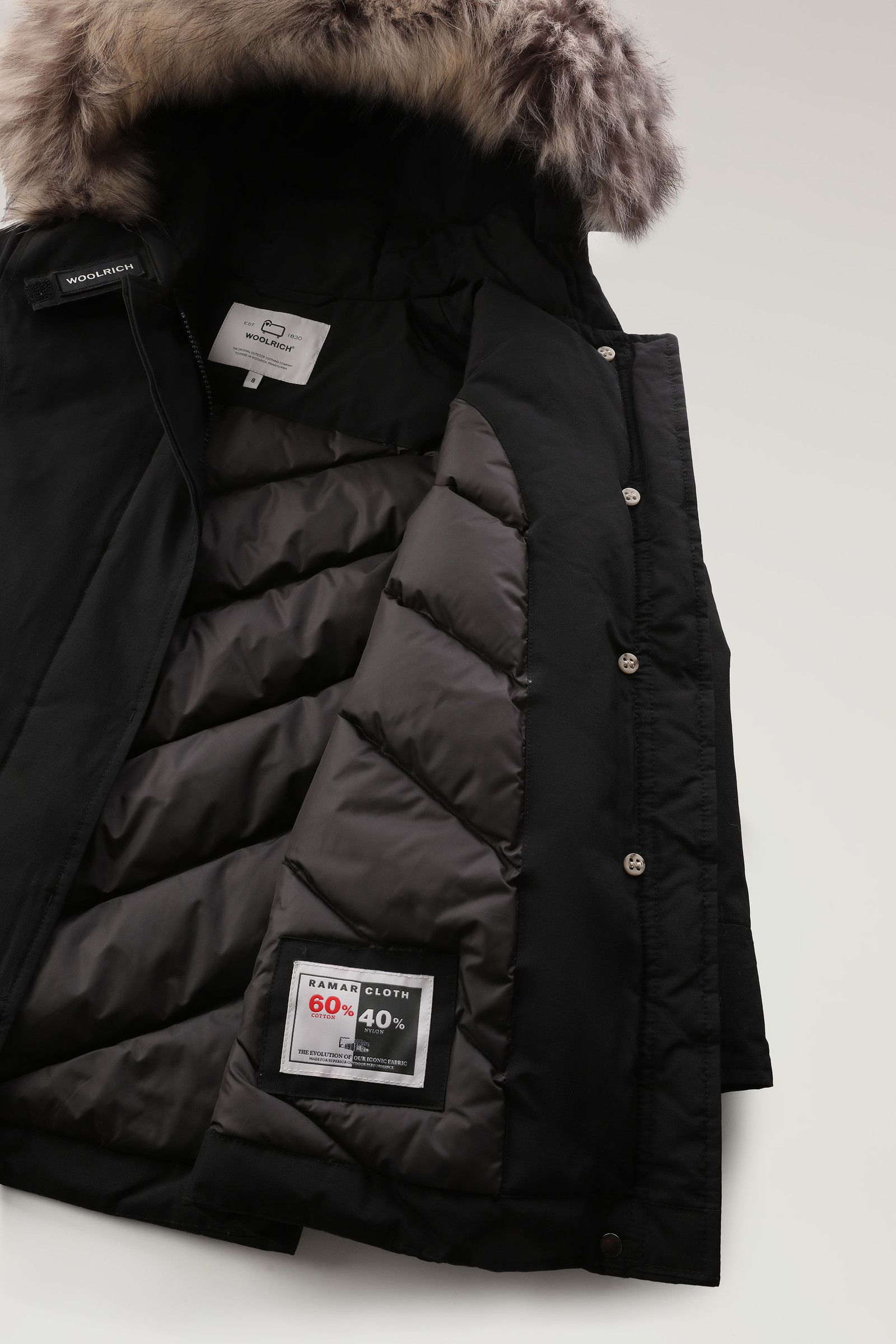 Girls' Arctic Parka with Detachable Fur Trim Black photo 6 | Woolrich