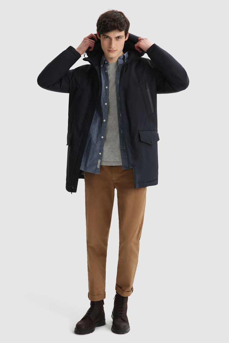 Polarguard Parka in mixed nylon and Italian wool