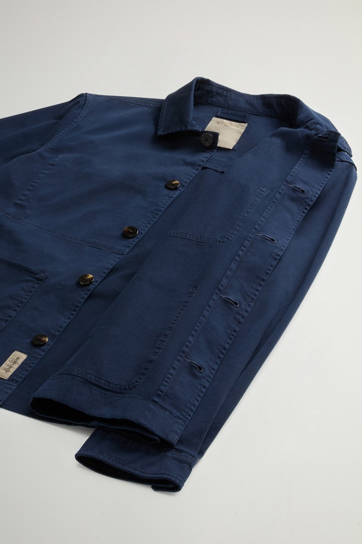 Giacca a camicia Chore tinta in capo in twill di cotone Blu photo 8 | Woolrich