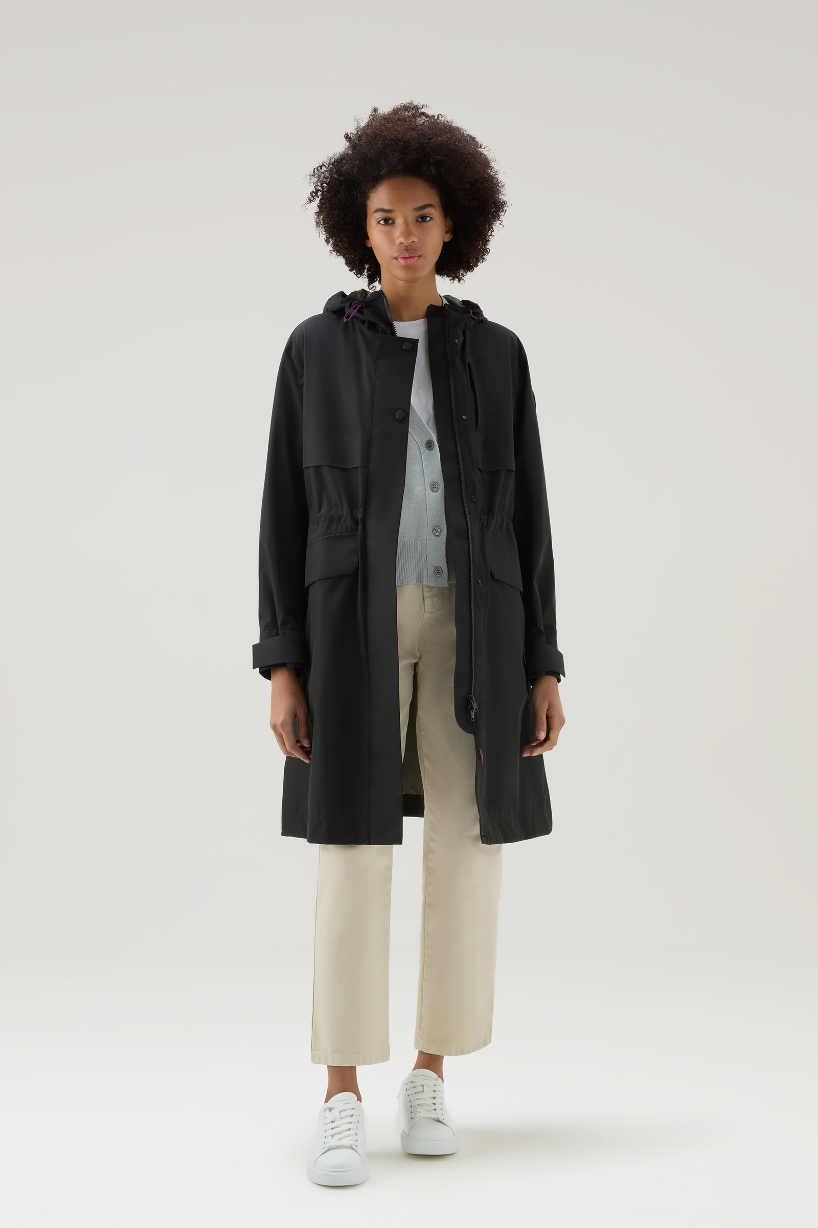 Long Hooded Parka in GORE-TEX INFINIUM Black photo 2 | Woolrich