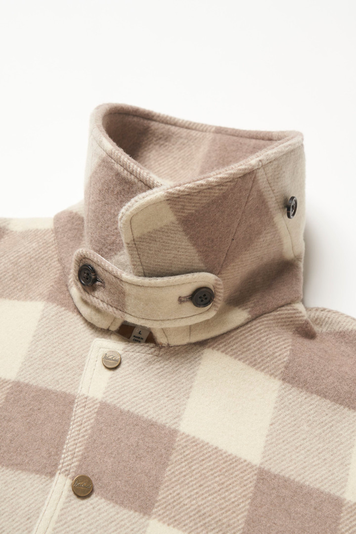 WOOL CHECK HUNTING JACKET Beige photo 9 | Woolrich