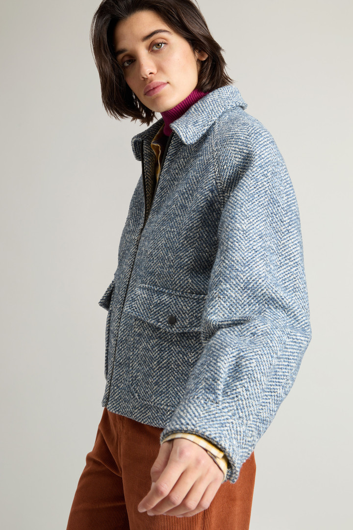 HERRINGBONE OVERSHIRT Bleu photo 4 | Woolrich