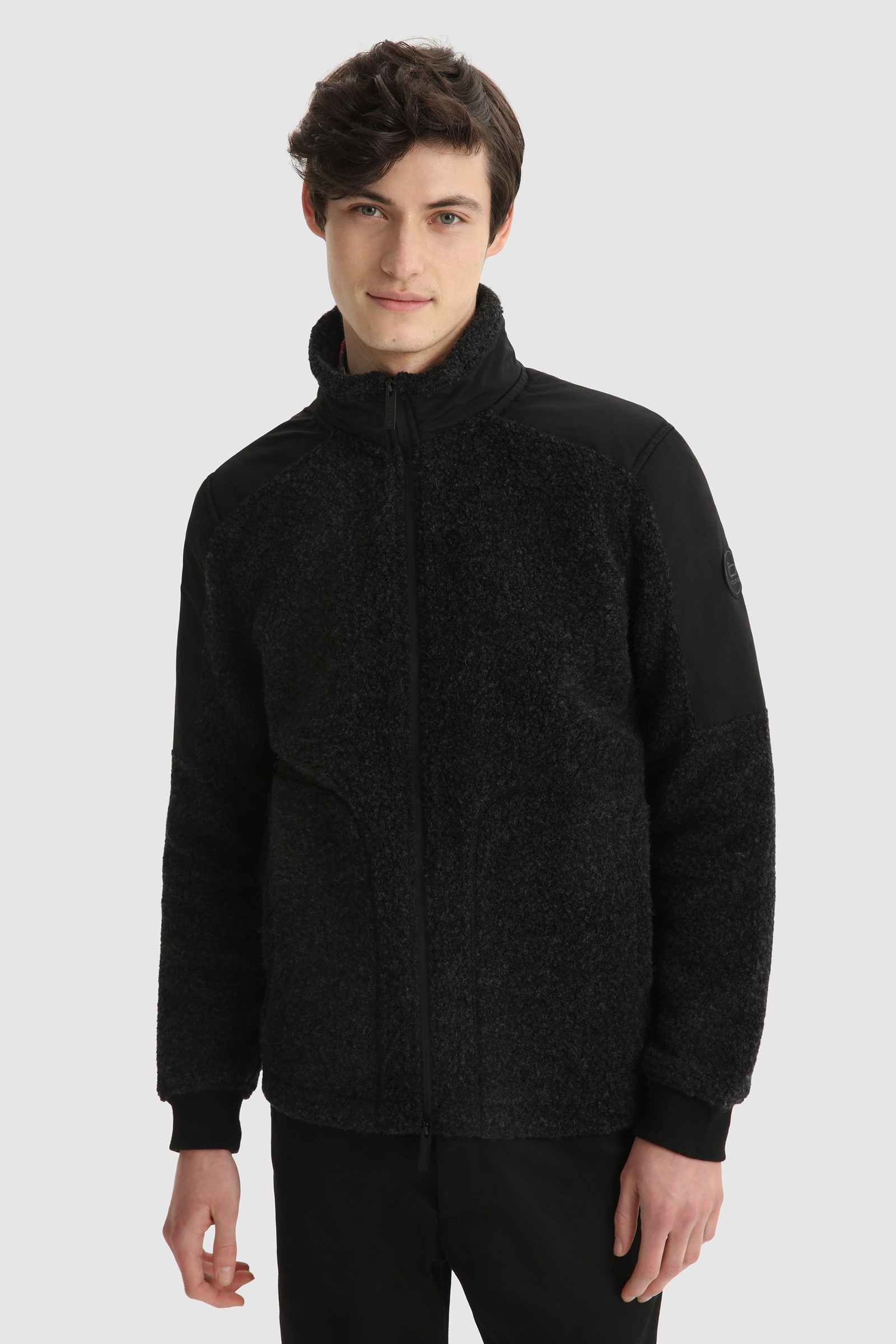 Sherpa full-zip Track Jacket with nylon inserts