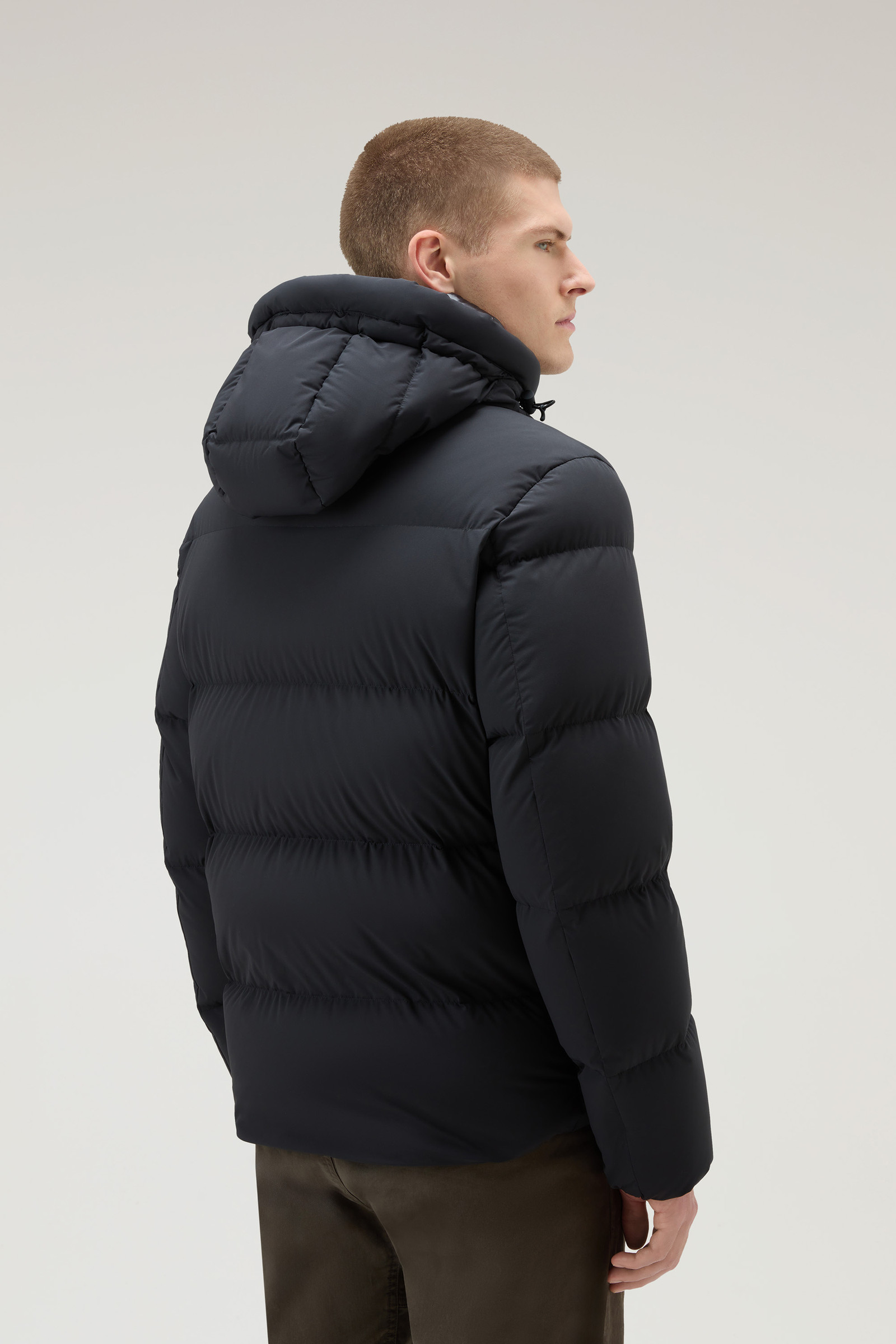 Men's Sierra Supreme Down Jacket in Stretch Nylon Black | Woolrich UK