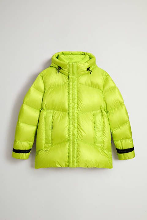 Recycled Pertex Quantum Nylon Down Jacket with Hood Yellow photo 2 | Woolrich