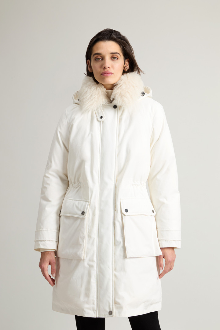 Arctic Parka in Mountain Cloth with Removable Hood and Fur White photo 1 | Woolrich