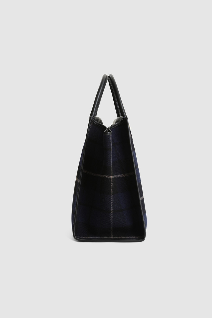 Sac fourre-tout surdimensionné en laine avec motif à carreaux