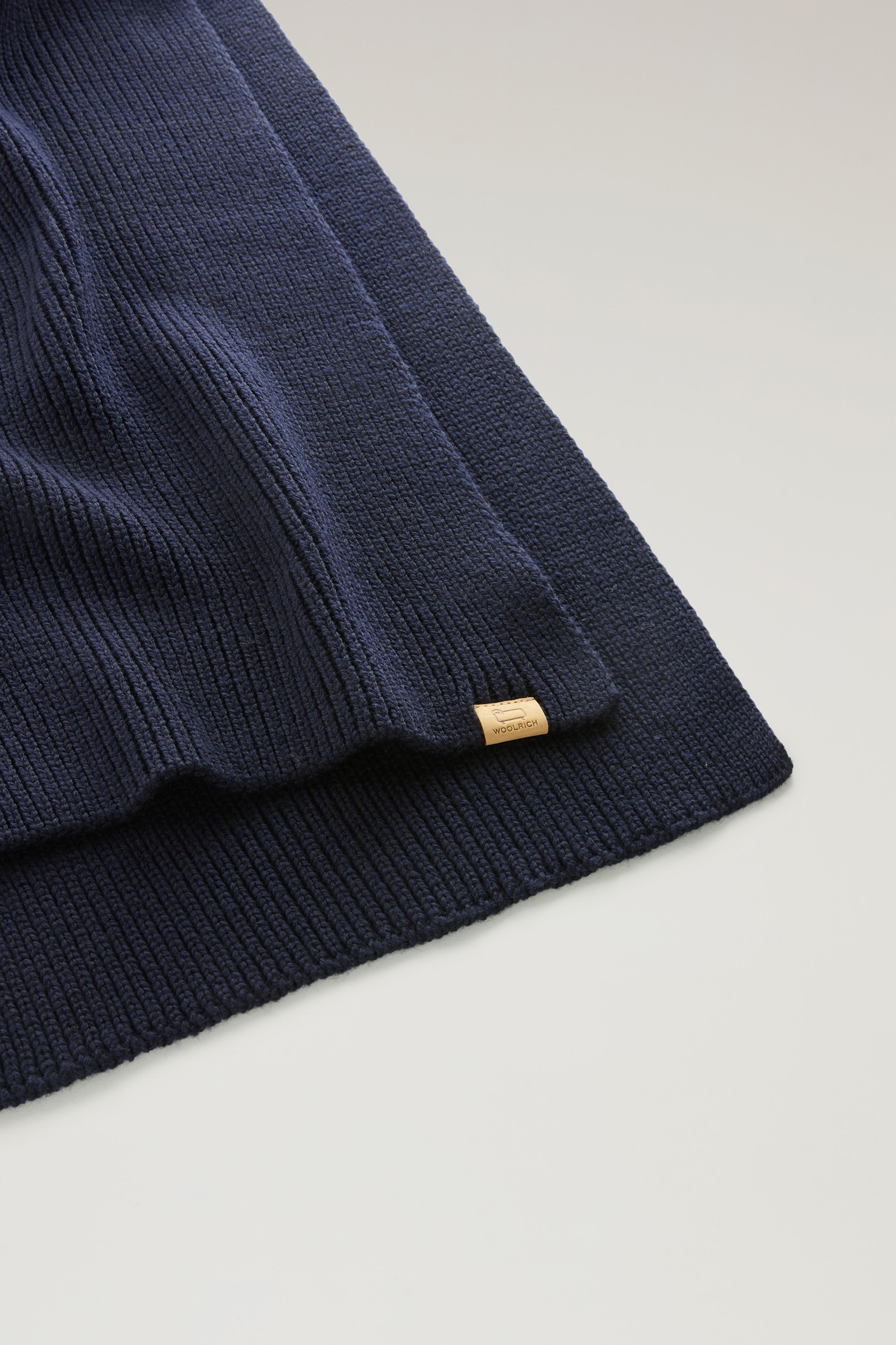 Sciarpa a costine in pura lana vergine Merino blu photo 3 | Woolrich