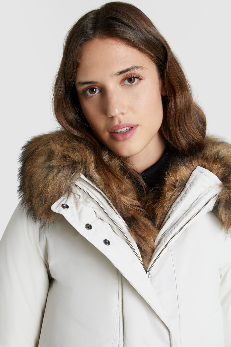 Military Parka with racoon fur