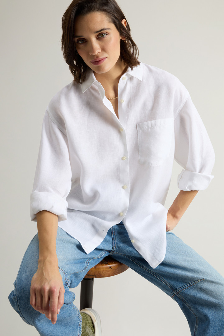 GD LINEN SHIRT White photo 4 | Woolrich