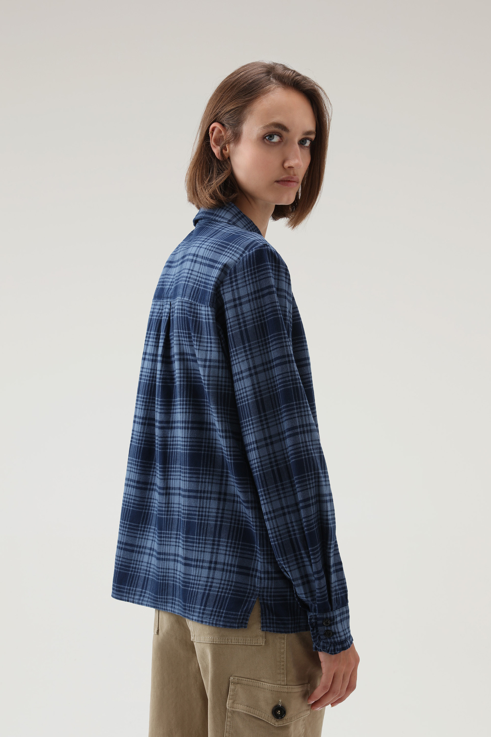 Madras Leichtes Flanell-Karohemd blau photo 3 | Woolrich