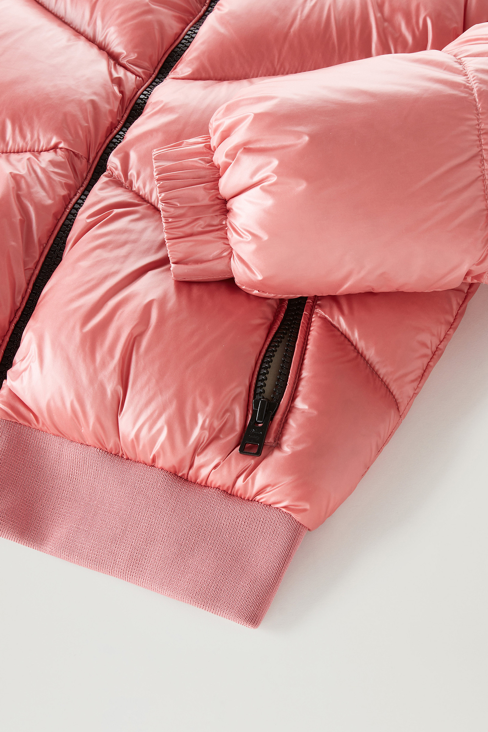 Girls' Aliquippa Down Jacket in Glossy Nylon Pink photo 5 | Woolrich