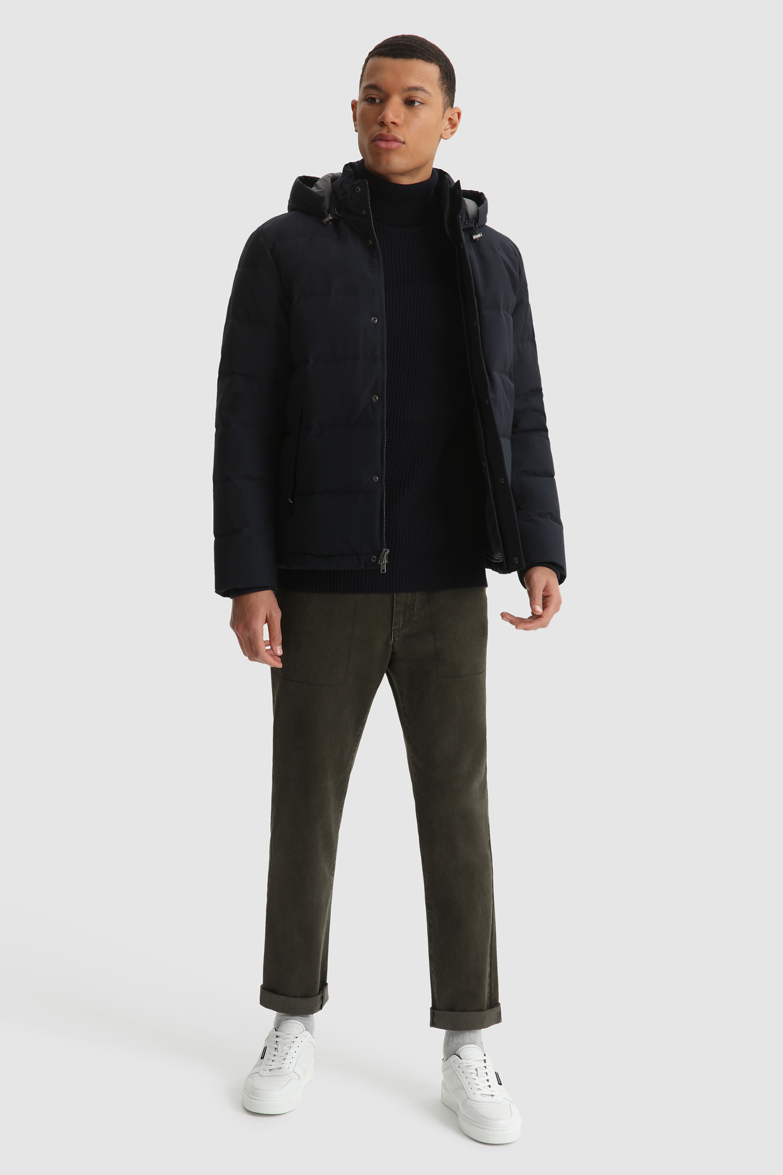 Merino Wool Turtleneck Sweater Blue photo 2 | Woolrich