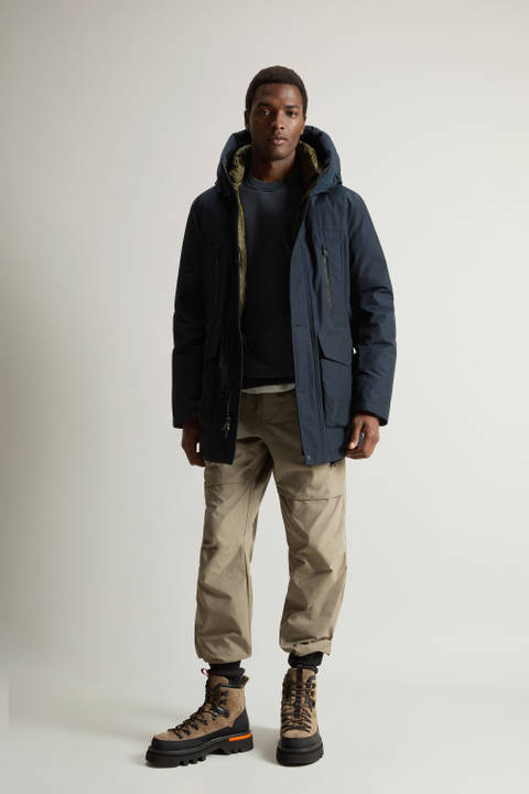 Arctic Parka Evolution in Ramar Cloth Blue | Woolrich