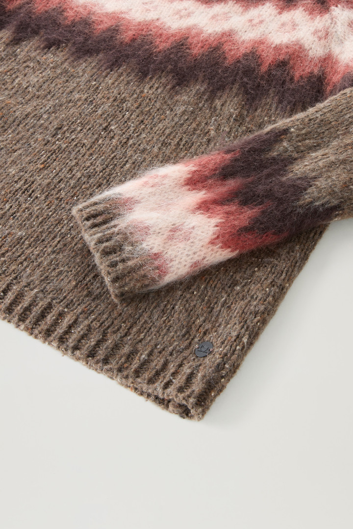 Fair Isle Pullover in Wool and Mohair Blend Brown photo 3 | Woolrich