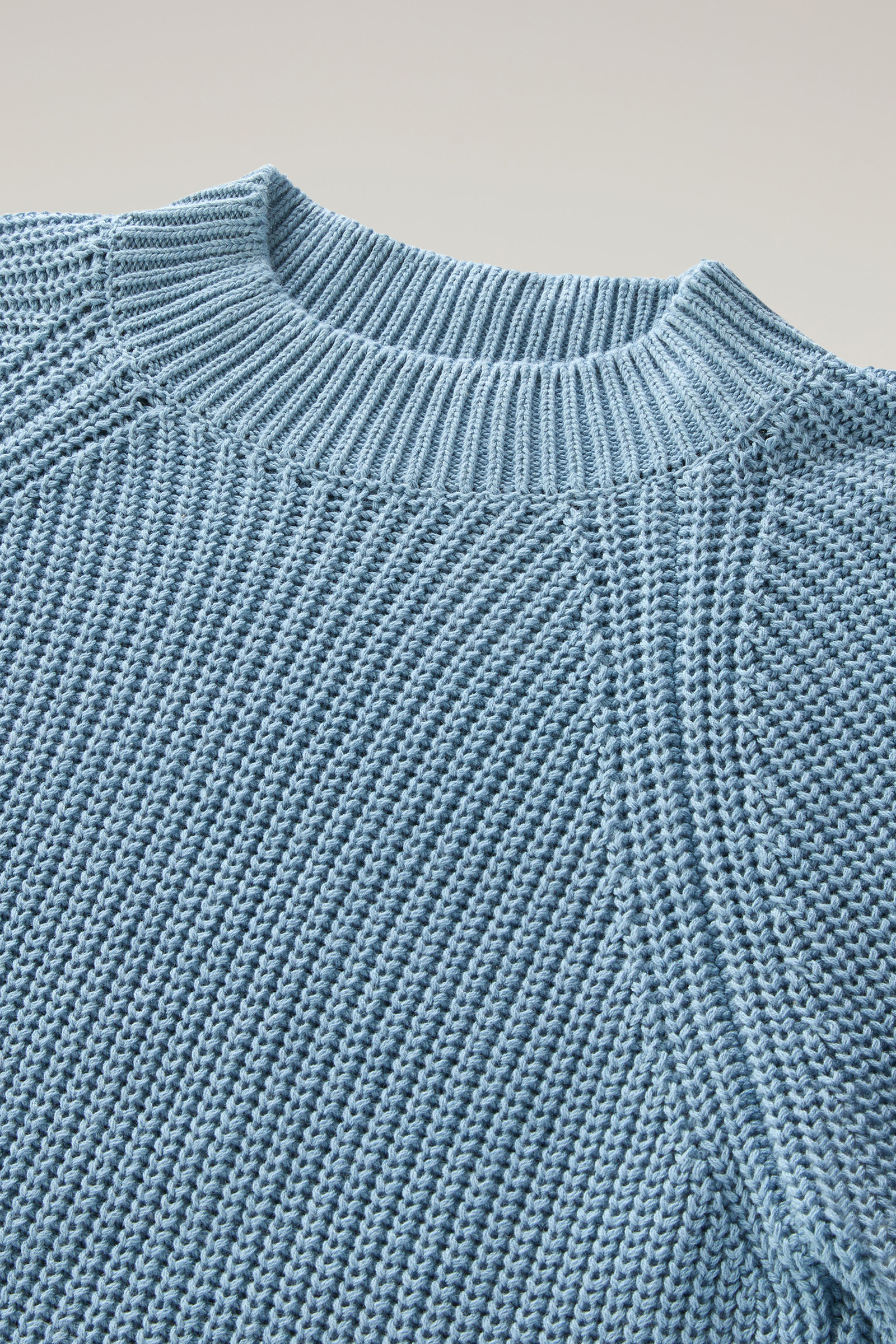 T-shirt à col ras-du-cou en pur coton teint en pièce naturellement bleu photo 6 | Woolrich