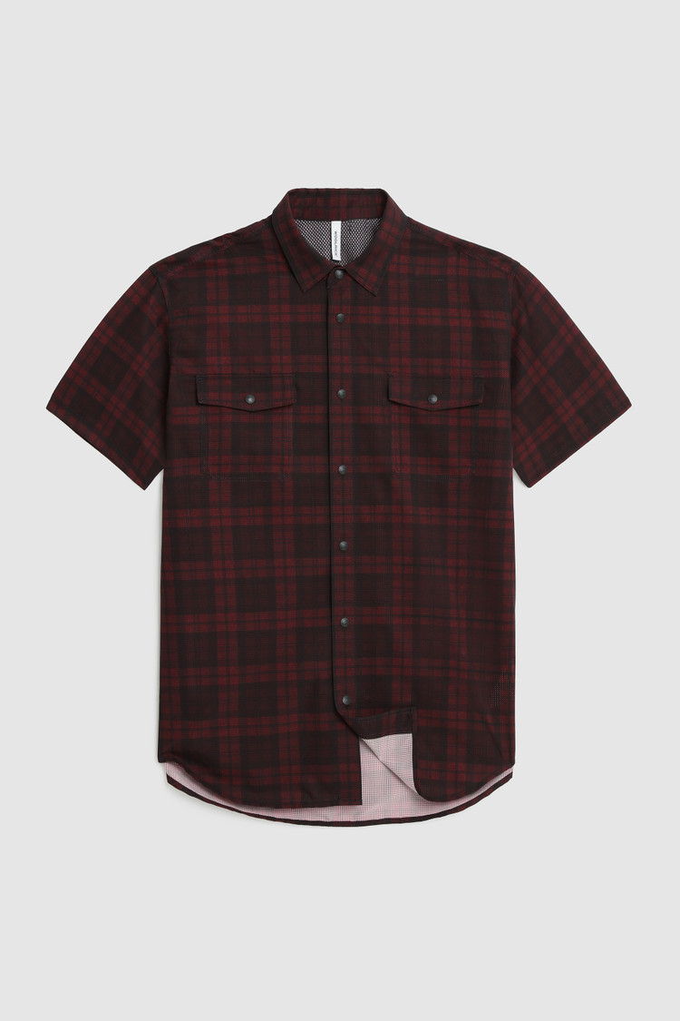 Half-sleeve Cool Mesh shirt with Blackwatch pattern