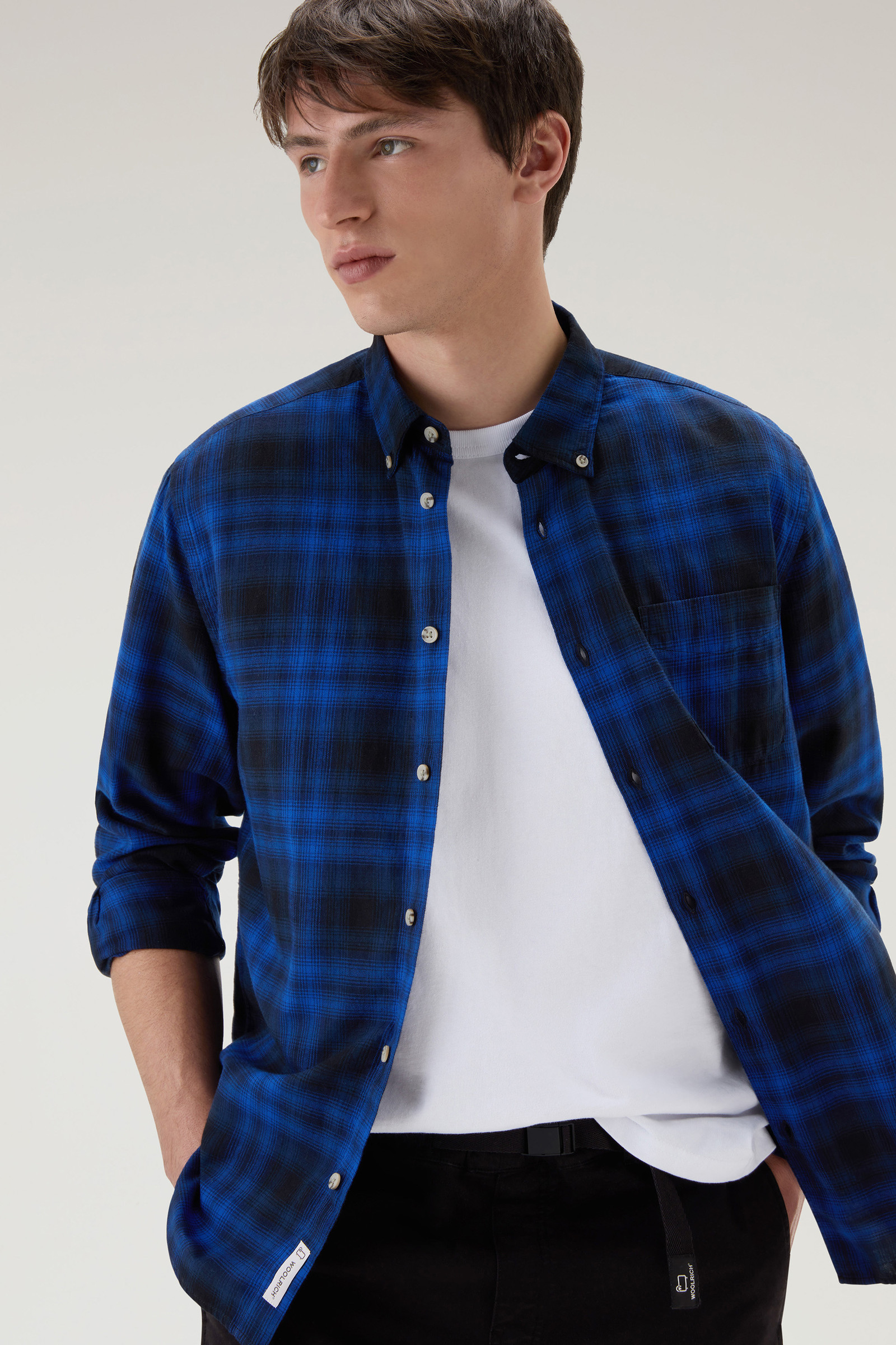 Madras Plaid Shirt in Lightweight Flannel Blue photo 4 | Woolrich