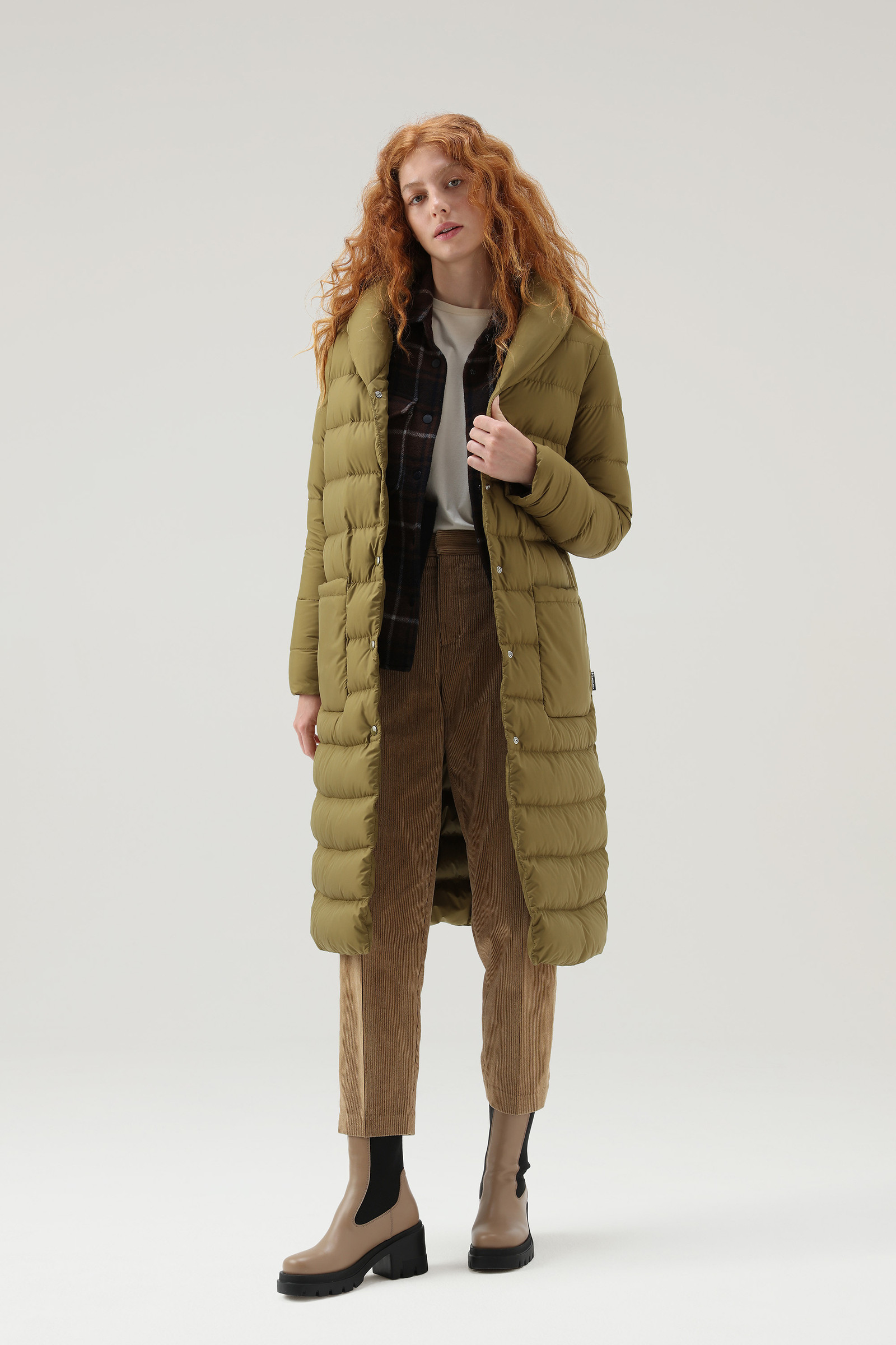 Manteau matelassé Ellis en microfibre vert photo 2 | Woolrich