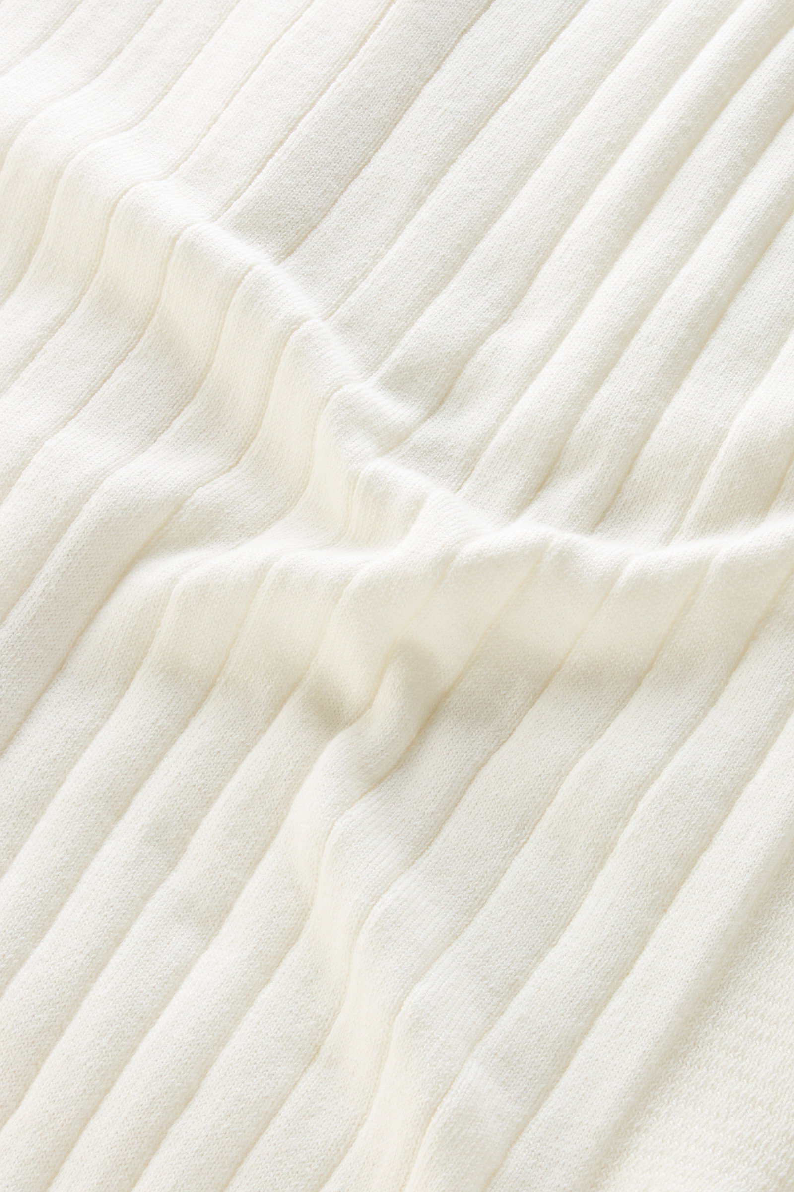 Wide Ribbed Cardigan in Pure Cotton White photo 9 | Woolrich