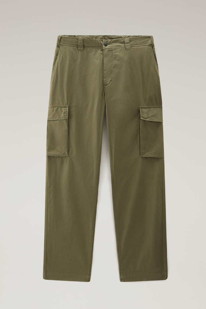 Cargo Pants in Pure Cotton Gabardine Green photo 4 | Woolrich