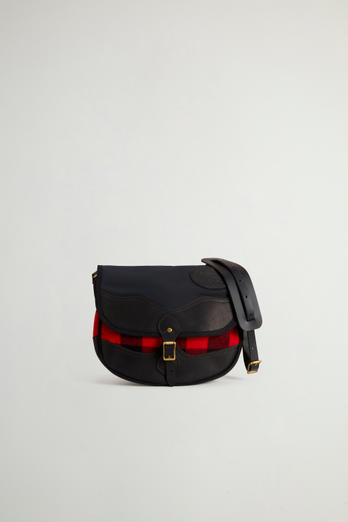 Crossbody Bag with Check-Patterned Insert Red | Woolrich