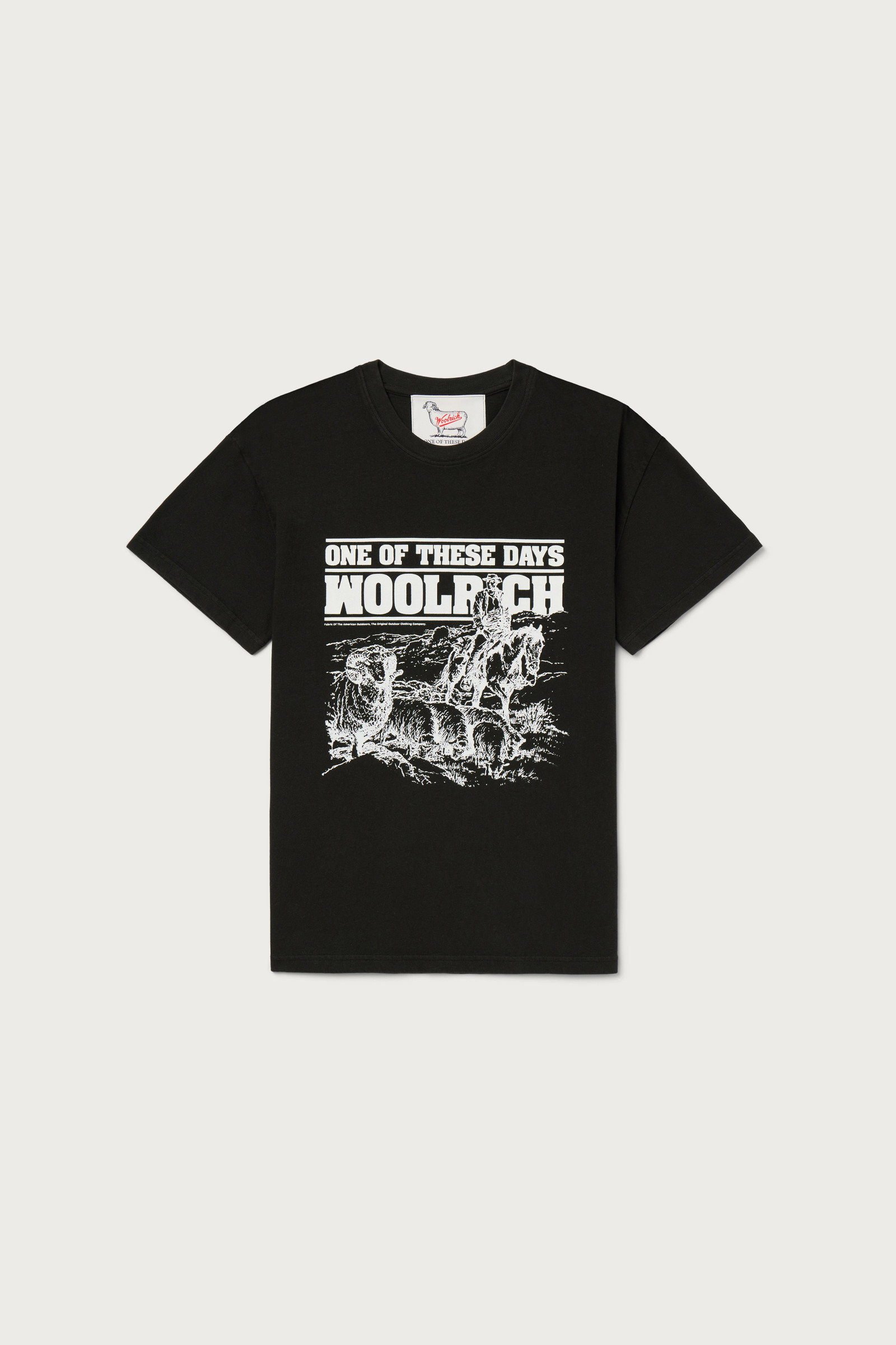 T-Shirt aus reiner Baumwolle - One Of These Days / Woolrich schwarz photo 5 | Woolrich