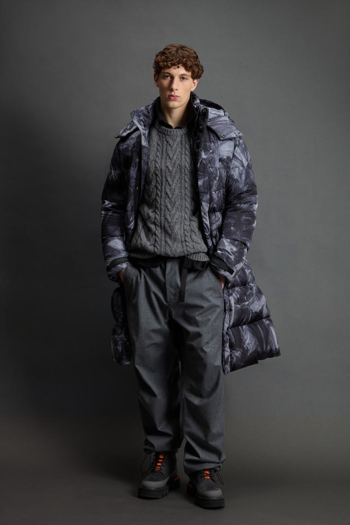 Long Down Jacket in Ripstop Fabric by Todd Snyder Gray photo 2 | Woolrich