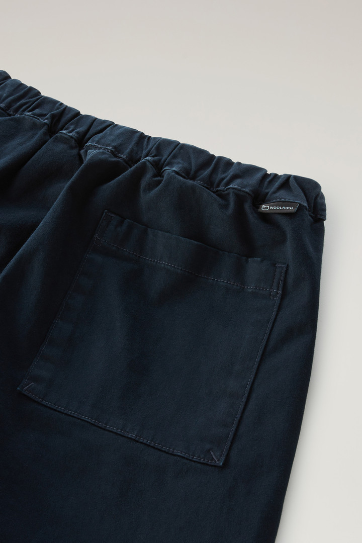 Pantalon pour garçon teint en pièce en coton élastique Bleu photo 5 | Woolrich