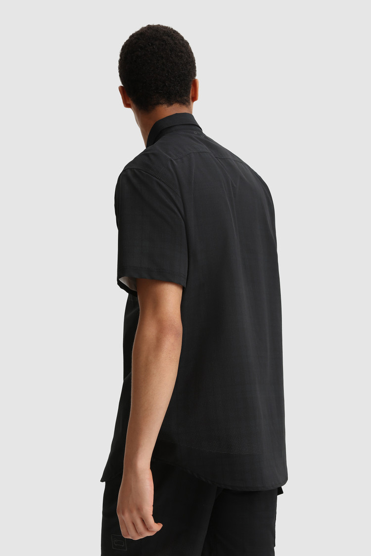 Half-sleeve Cool Mesh shirt with Blackwatch pattern