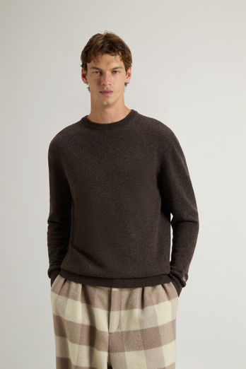Pure Wool Crewneck Sweater Brown | Woolrich