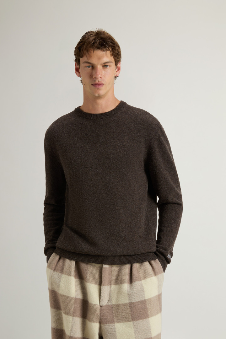 Pure Wool Crewneck Sweater Brown photo 1 | Woolrich