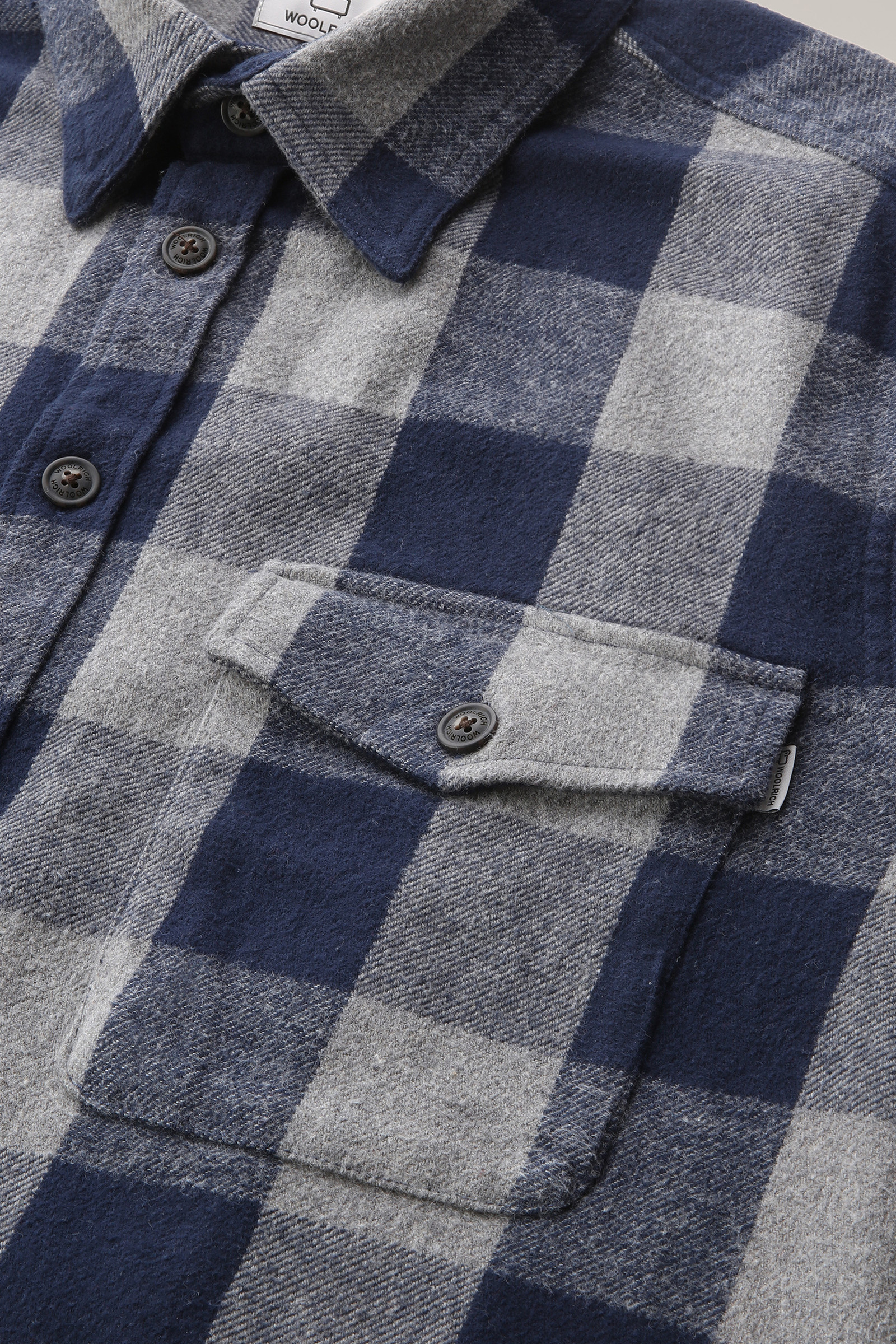 Men's Oxbow Flannel Check Shirt Grey | Woolrich USA