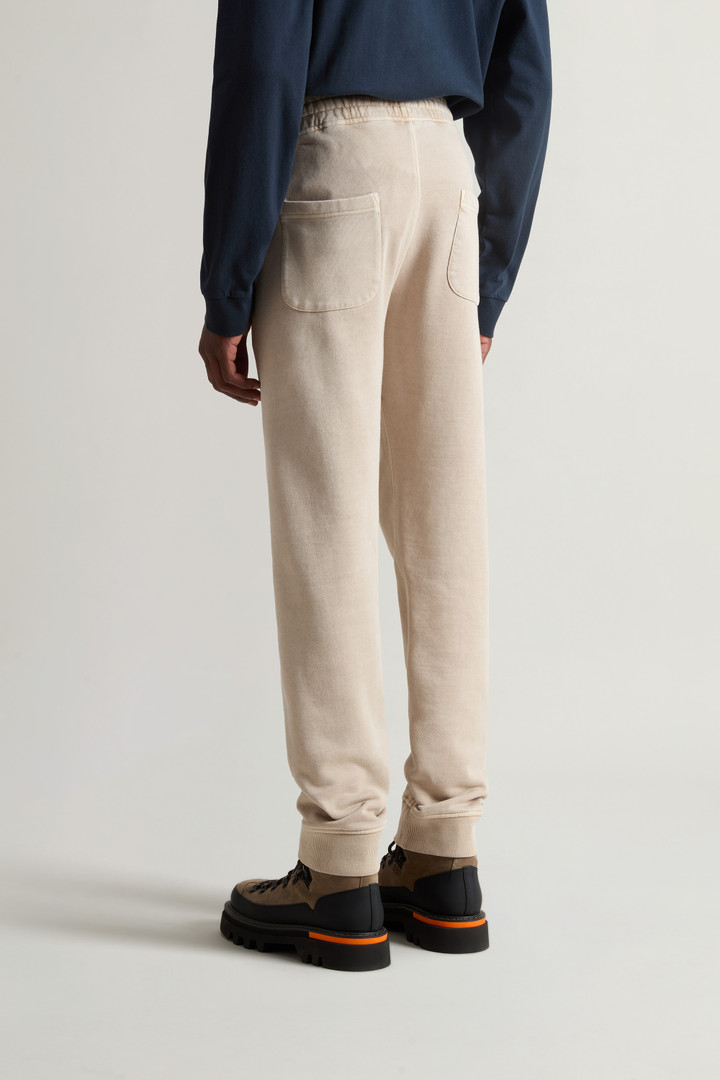 Garment-Dyed Pants in Pure Cotton Fleece Beige photo 3 | Woolrich