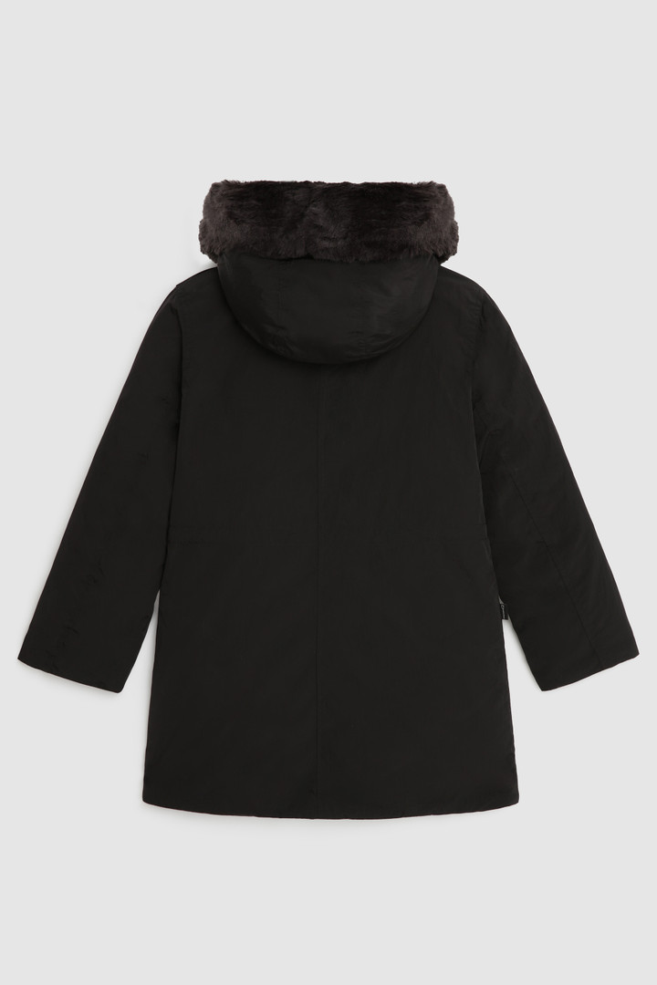 Girl's Literary Sleek Parka with faux fur