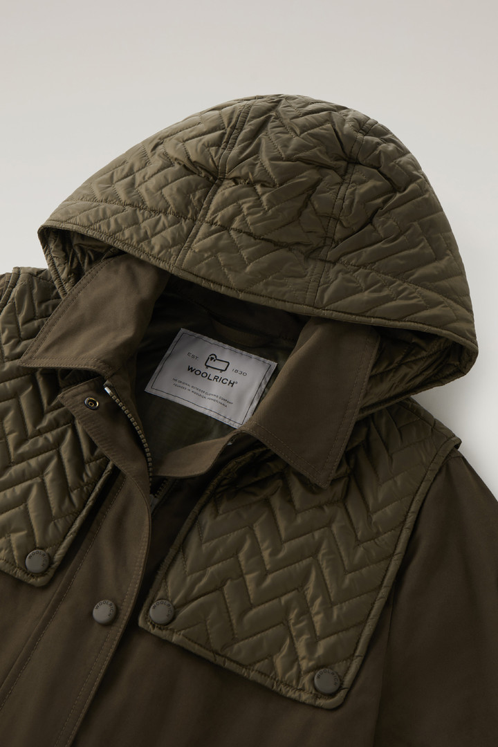 Utility Jacket in Soft Eco Ramar with Hood Green photo 6 | Woolrich