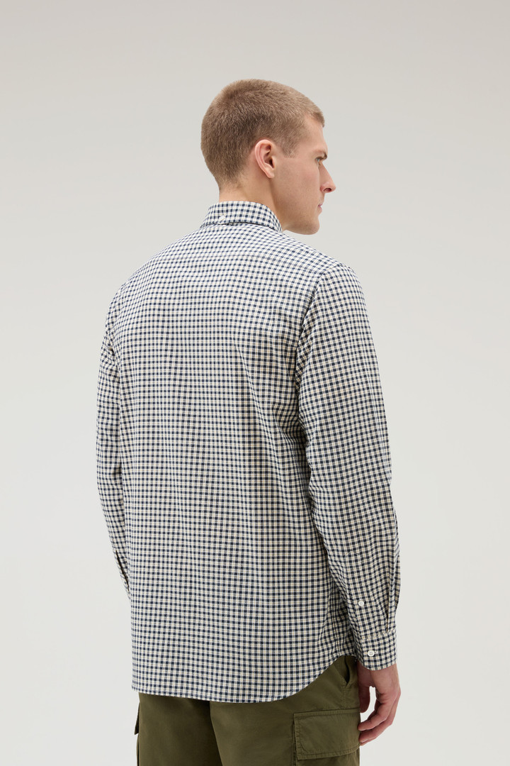 Checked Madras Shirt in Pure Cotton Blue photo 3 | Woolrich