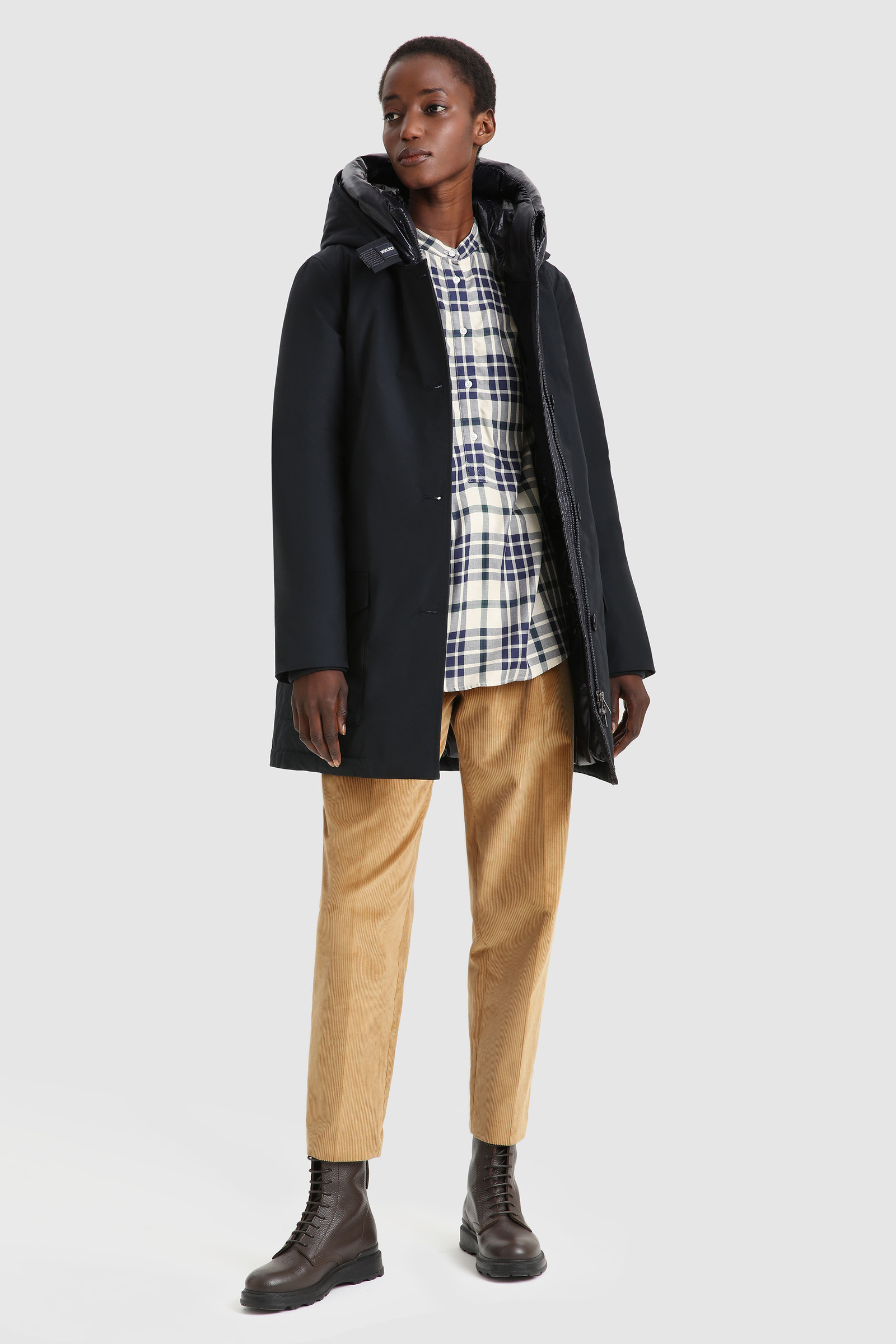Arctic Parka mit hohem Kragen und doppelter Kapuze Blau photo 2 | Woolrich