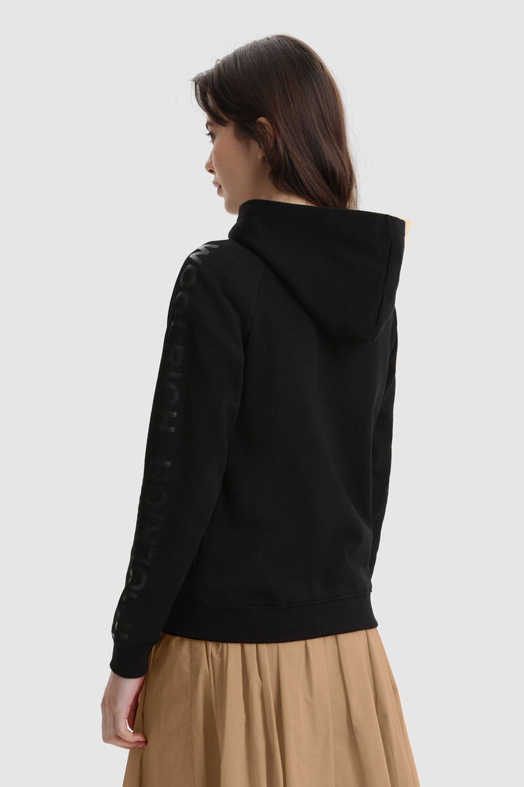 Sweat à capuche en molleton avec logo imprimé