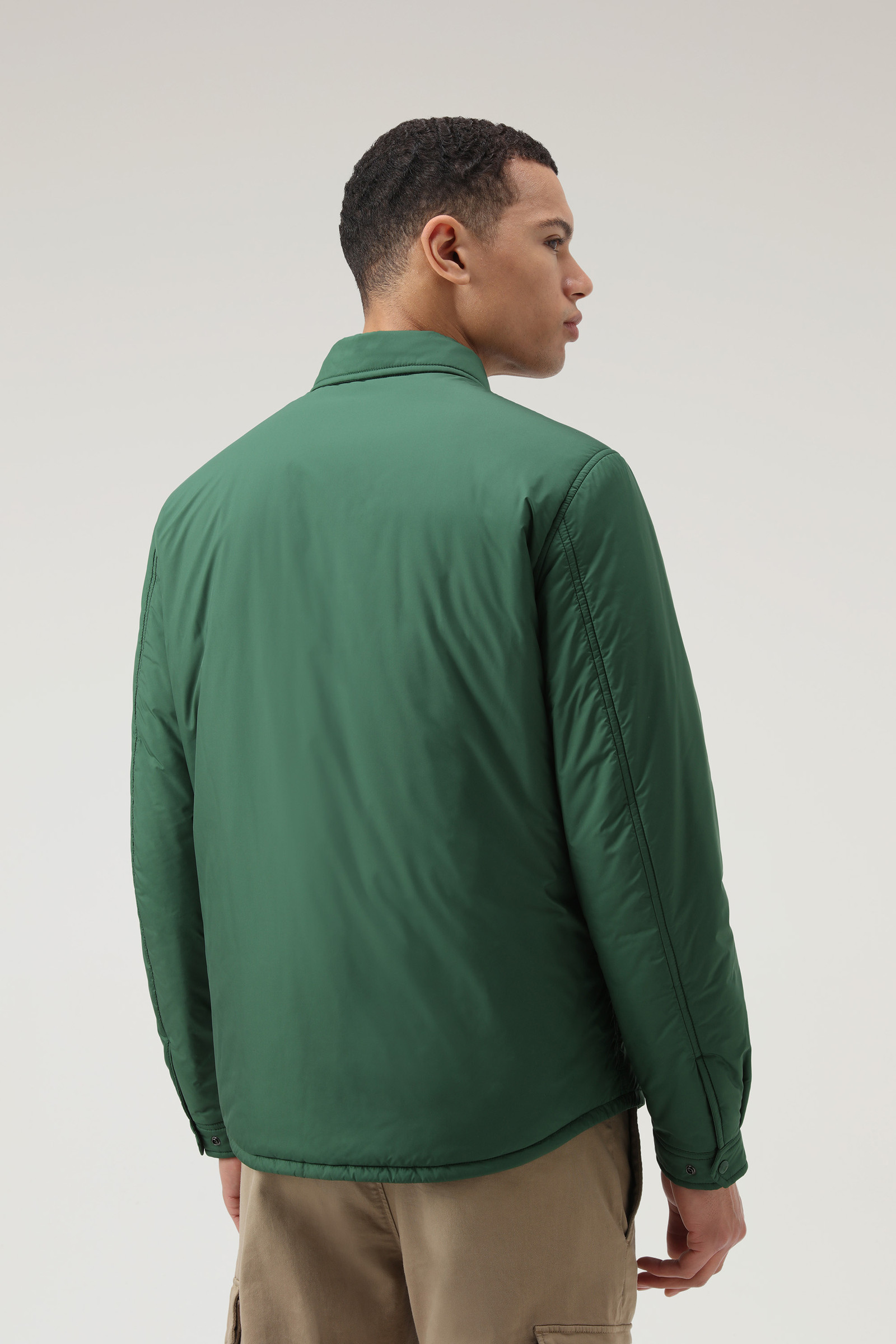 Padded Alaskan Microfiber Overshirt Green photo 3 | Woolrich